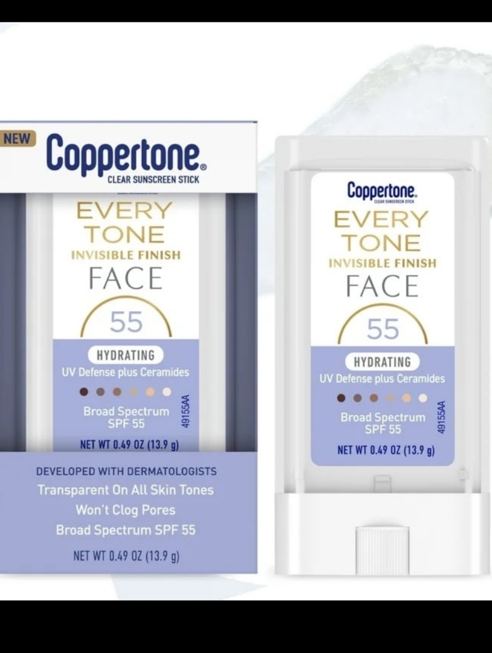 Coppertone Every Tone Invisible Finish Face, SPF 55